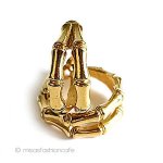 Trifari　 トリファリ 竹のフープ　 ピアス