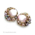 ヴィンテージアクセサリー パールお花　イヤリング