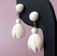 （画像用） 象牙アイボリー・銀製　 チューリップイヤリング