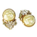 バロックパール花イヤリング