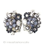 Original by Robert グレーパール花イヤリング