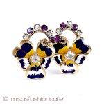 12Kgfすみれの花イヤリング