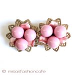 Pinkの花　イヤリング