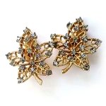 ヴィンテージアクセサリー トリファリ紅葉イヤリング