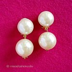 ヴィンテージイヤリング 大粒パール・ドロップ