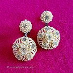 ヴィンテージイヤリング セルロイド　フラワー