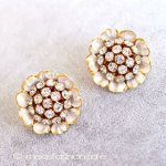 ＳＡＮＤＯＲ　イヤリング クリスタルのお花