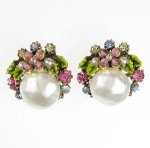 ART刻印イヤリング バロックパール＆お花