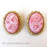 Robert花カメオ イヤリング