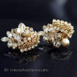 Robert刻印イヤリング バロックパール＆RS