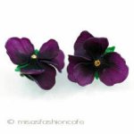 パンジー・スミレ イヤリング