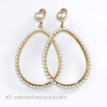 パール フープ イヤリング