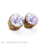 Austria　オーストリア刻印 クリスタル・イヤリング