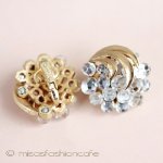 ヴィンテージイヤリング トリファリ　クリスタル