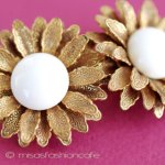 ミリアムハスケル　 ミルクガラスイヤリング