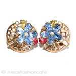 Ｔｒｉｆａｒｉ　 トリファリ パステルの花　イヤリング