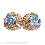 Ｔｒｉｆａｒｉ　 トリファリ パステルの花　イヤリング