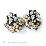 Robert刻印イヤリング バロックパールのお花