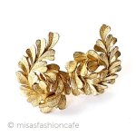 Trifari　 トリファリ 金の葉イヤリング