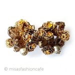 DeMario　イヤリング ガラスのお花ブーケ