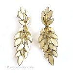 Trifari　 トリファリ 葉ドロップ　 ピアス