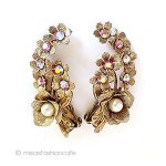 ヴィンテージアクセサリー パールビジューお花ブーケ