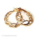 Trifari　 トリファリ 金フープ　 イヤリング