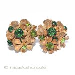 Ｄｅ　Ｍａｒｉｏ　ＮＹ　 グリーン花イヤリング