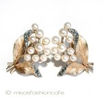 Trifari　 トリファリ パールの花イヤリング