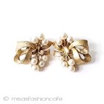 Trifari　 トリファリ パール　リボン