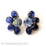 ヴィンテージアクセサリー ブルー　イヤリング