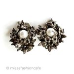 アンティークジュエリー パール　銀製925お花