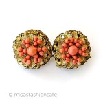 Haglerスタンリーハグラー コーラル金花　イヤリング