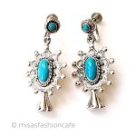 ヴィンテージイヤリング ターコイズ　スター