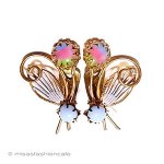 アンティークジュエリー アイリスガラスの花 アンティークジュエリー アイリスガラスの花