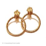 Trifari　 トリファリ 金フープ　 イヤリング