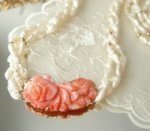 豪華 珊瑚・真珠・14金 　ネックレス