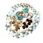 コスチュームジュエリー カラーグラスSET