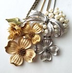 ヴィンテージジュエリー お花が咲いたセット