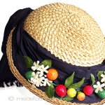 ヴィンテージ　ハット フルーツ＆リボン大