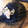 （画像用） ヴィンテージ　ハット 花ブーケ＆チュール