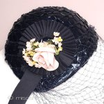 ヴィンテージ　ハット 花ブーケ＆チュール