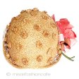 （画像用） ヴィンテージ　ハット お花立体編み＆チュール