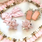 ヴィンテージジュエリー 「ピンク」4点セット