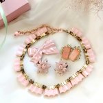 ヴィンテージジュエリー 「ピンク」4点セット