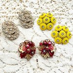 ヴィンテージイヤリング 「フラワー」3点セット