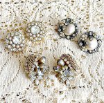 Robert等イヤリング3点 パールのお花セット