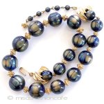 Ｔｒｉｆａｒｉ　 トリファリ ネイビーGoldネックレス