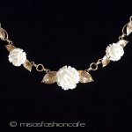 象牙アイボリー12Kgf ローズ　ネックレス