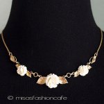 象牙アイボリー12Kgf ローズ　ネックレス